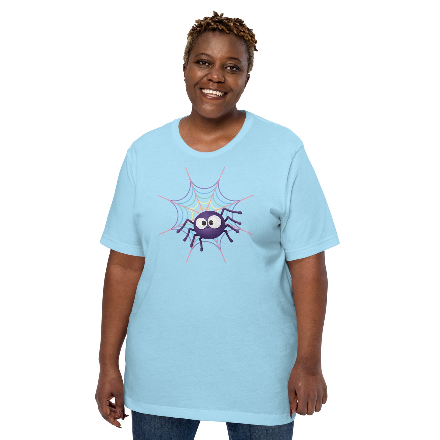 Pastel Rainbow Web (Light) - Lightweight T-Shirt