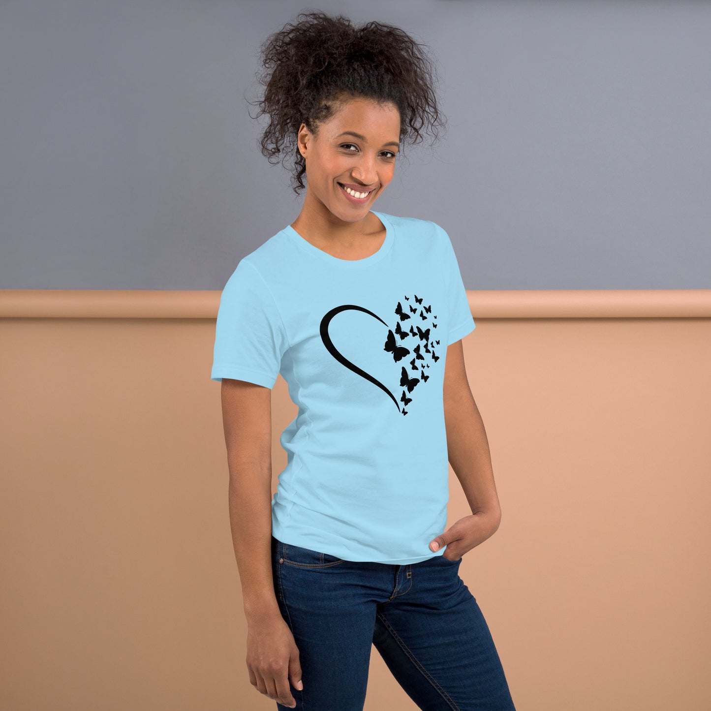 Black Butterfly Heart - Lightweight T-Shirt