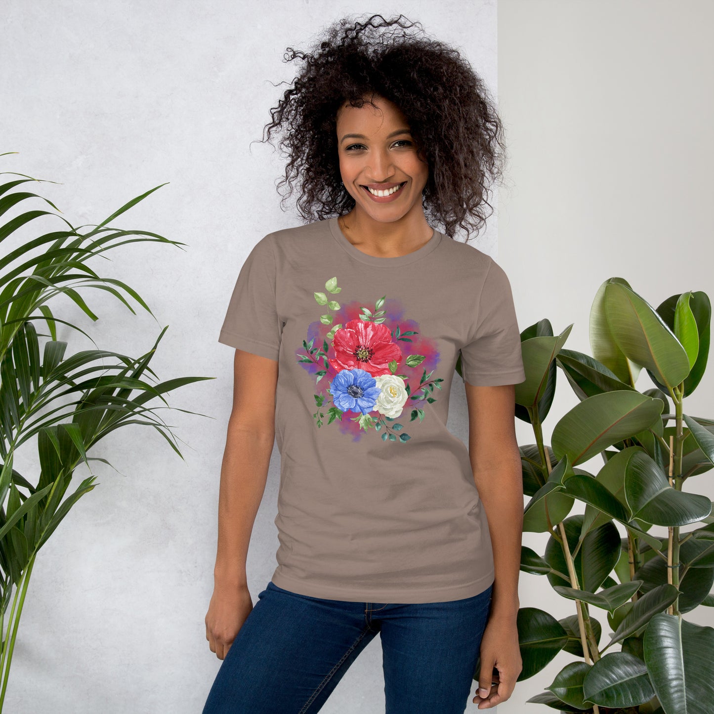 Patriotic Blooms - Lightweight T-Shirt