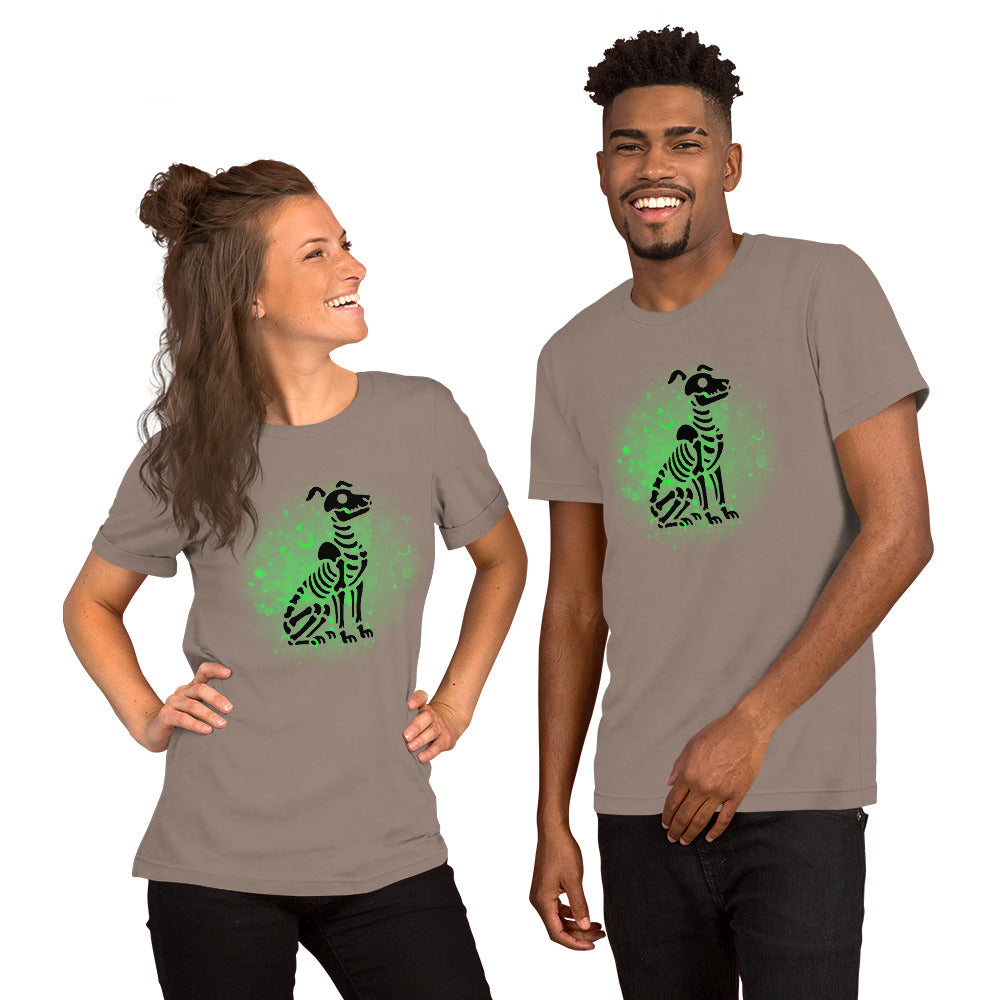 Glowing Dog Skeleton - Lightweight T-Shirt