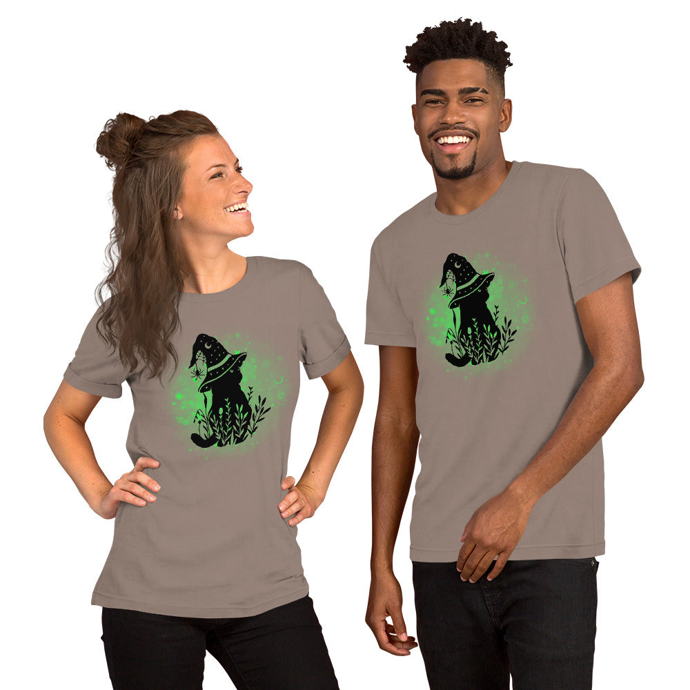 Glowing Cat Witch - Lightweight T-Shirt