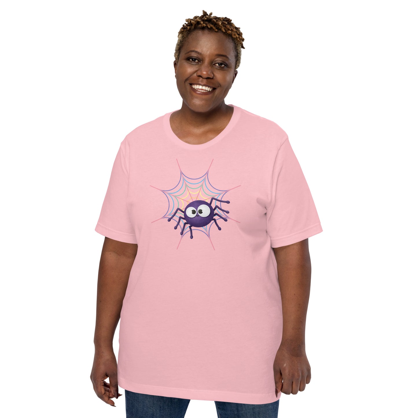 Pastel Rainbow Web (Light) - Lightweight T-Shirt