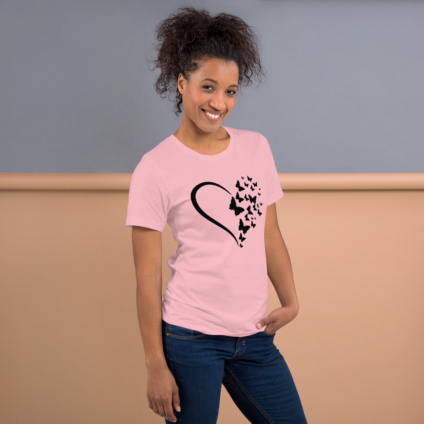 Black Butterfly Heart - Lightweight T-Shirt