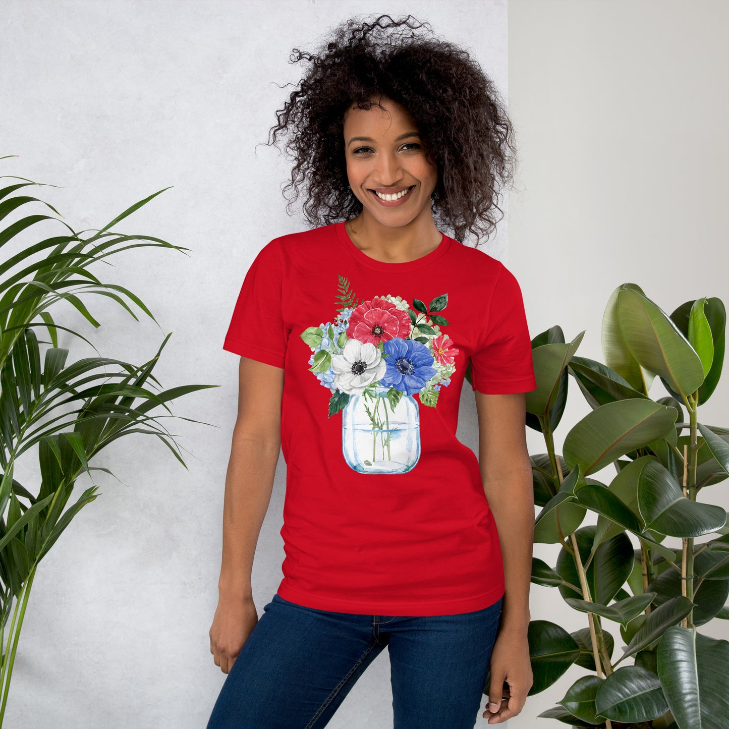 Patriotic Blooms - Lightweight T-Shirt