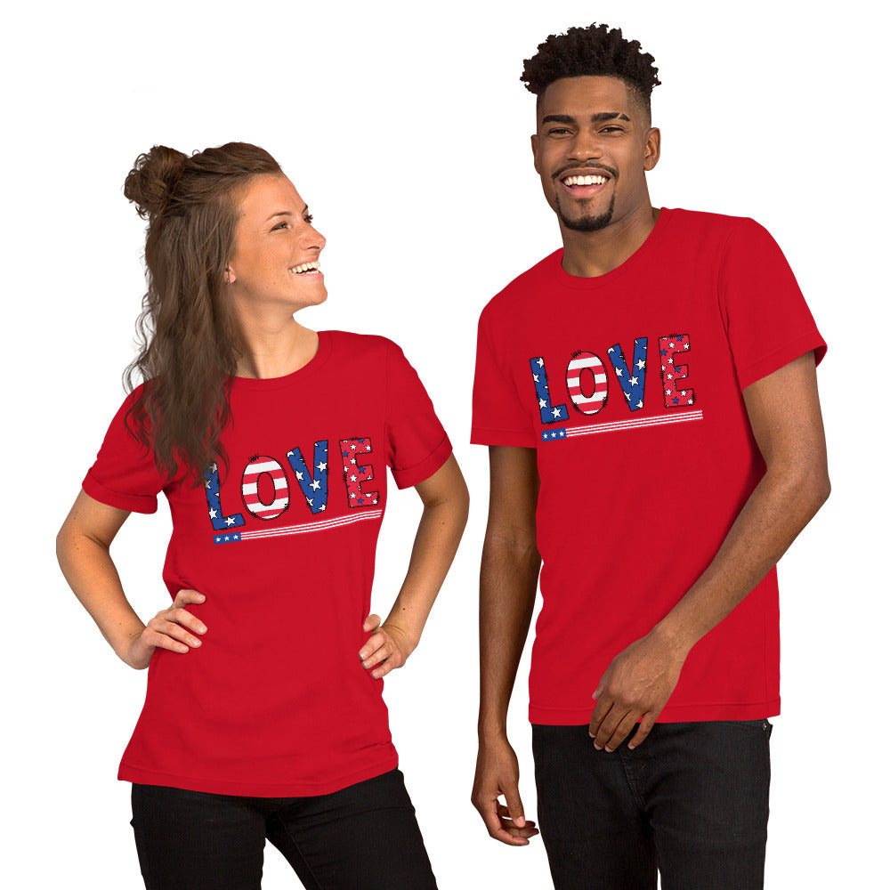 Patriotic Love - Lightweight T-Shirt