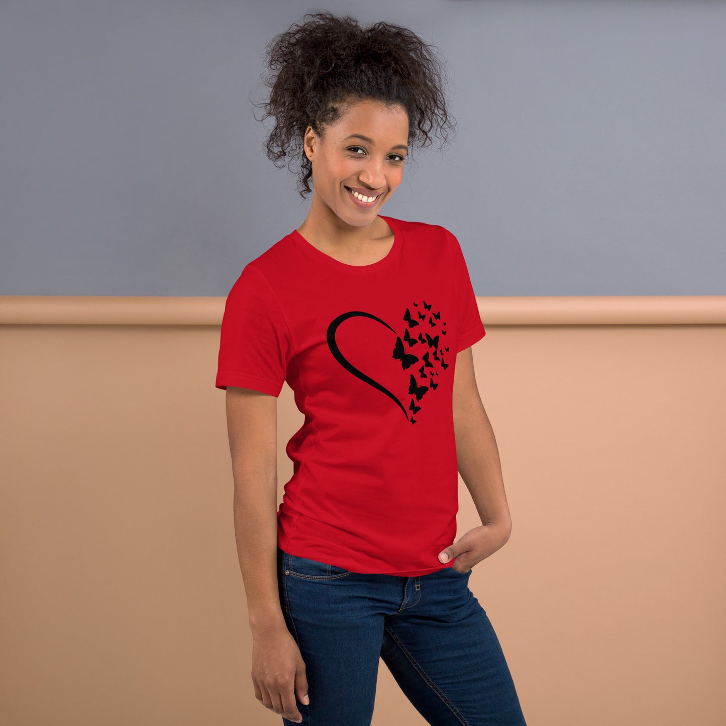 Black Butterfly Heart - Lightweight T-Shirt