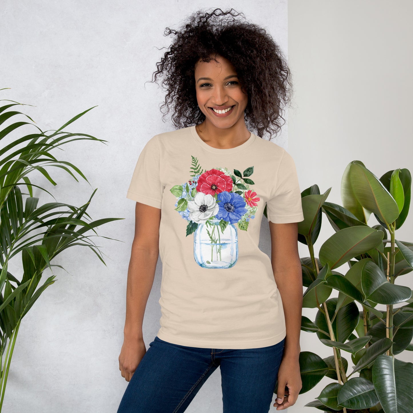 Patriotic Blooms - Lightweight T-Shirt