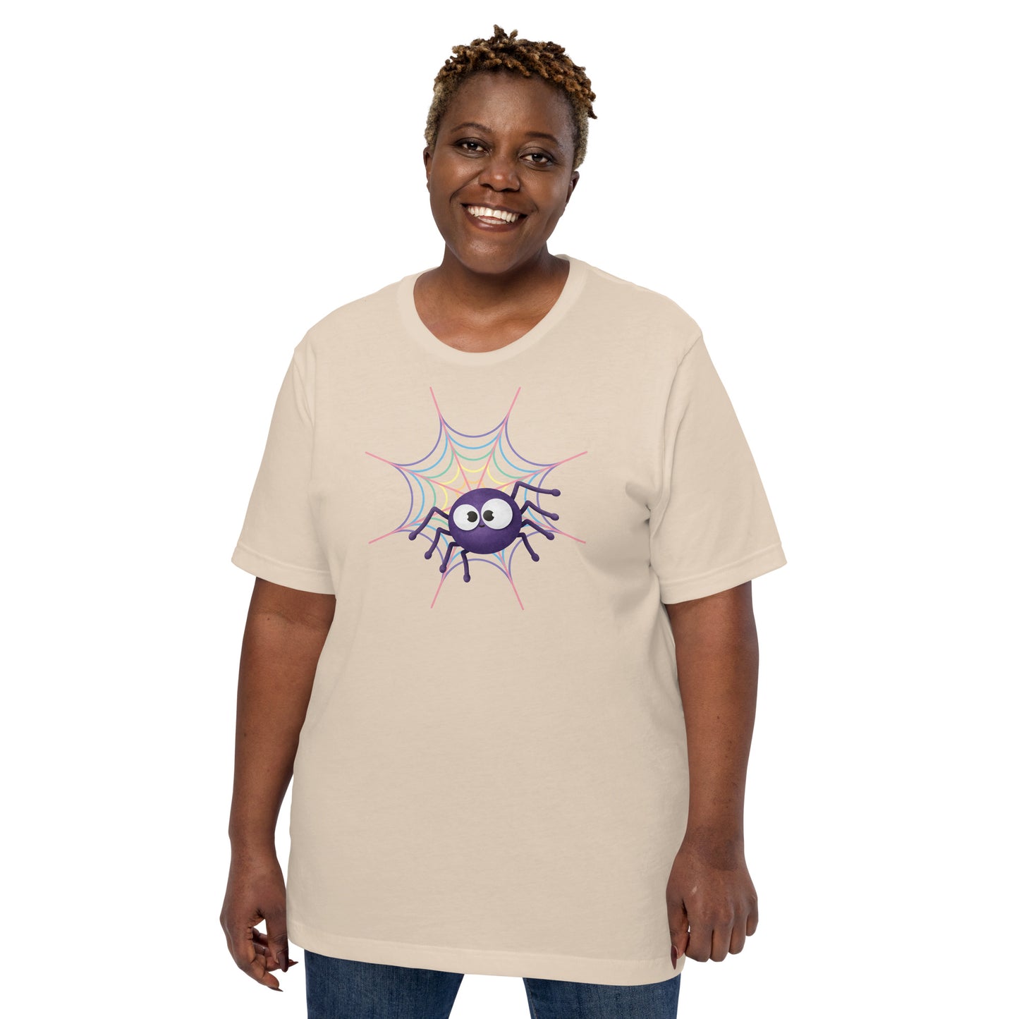 Pastel Rainbow Web (Light) - Lightweight T-Shirt