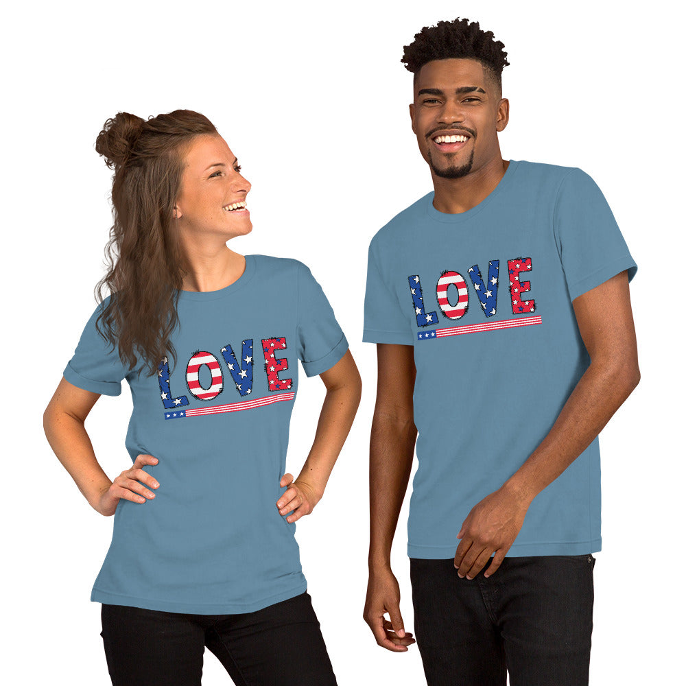 Patriotic Love - Lightweight T-Shirt