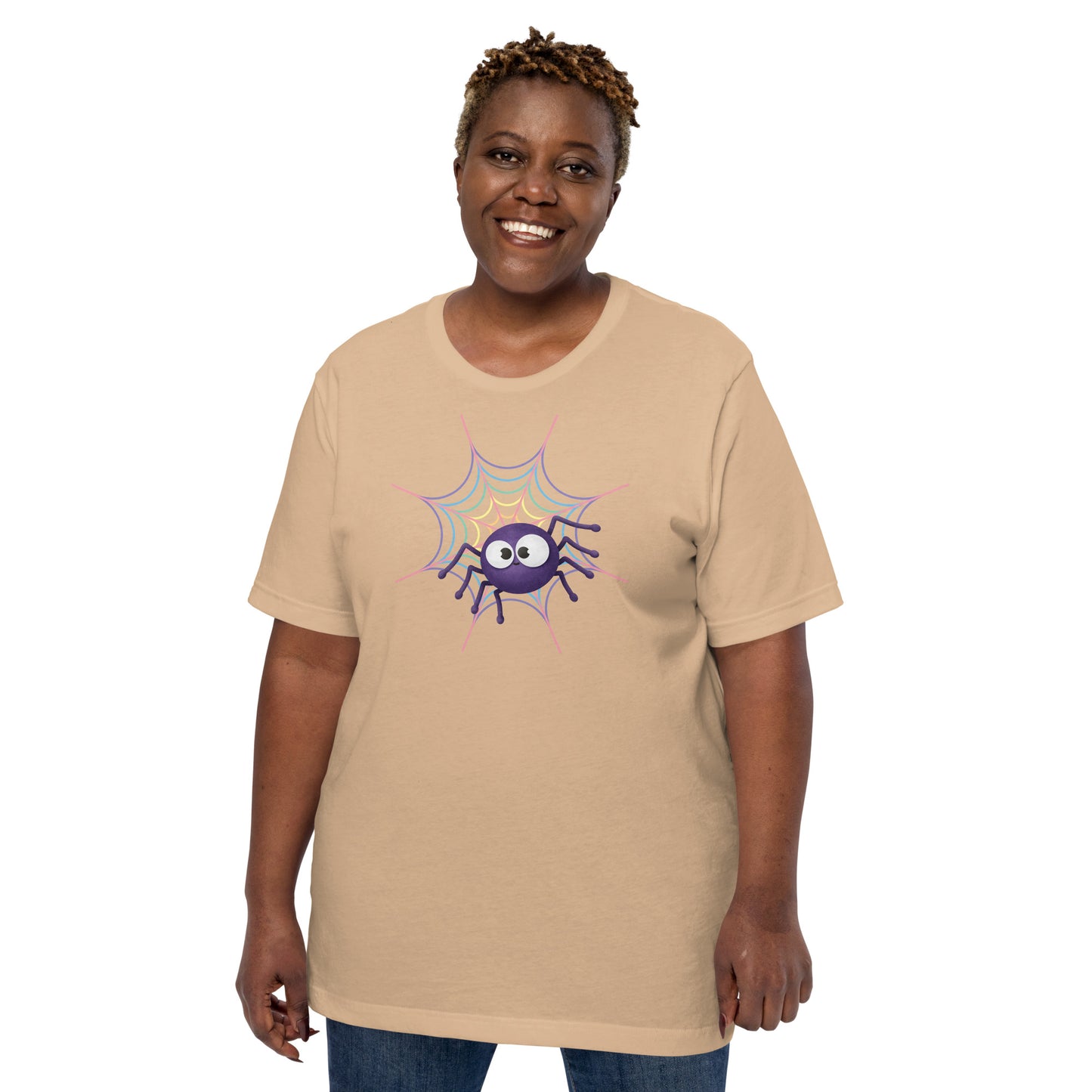 Pastel Rainbow Web (Light) - Lightweight T-Shirt