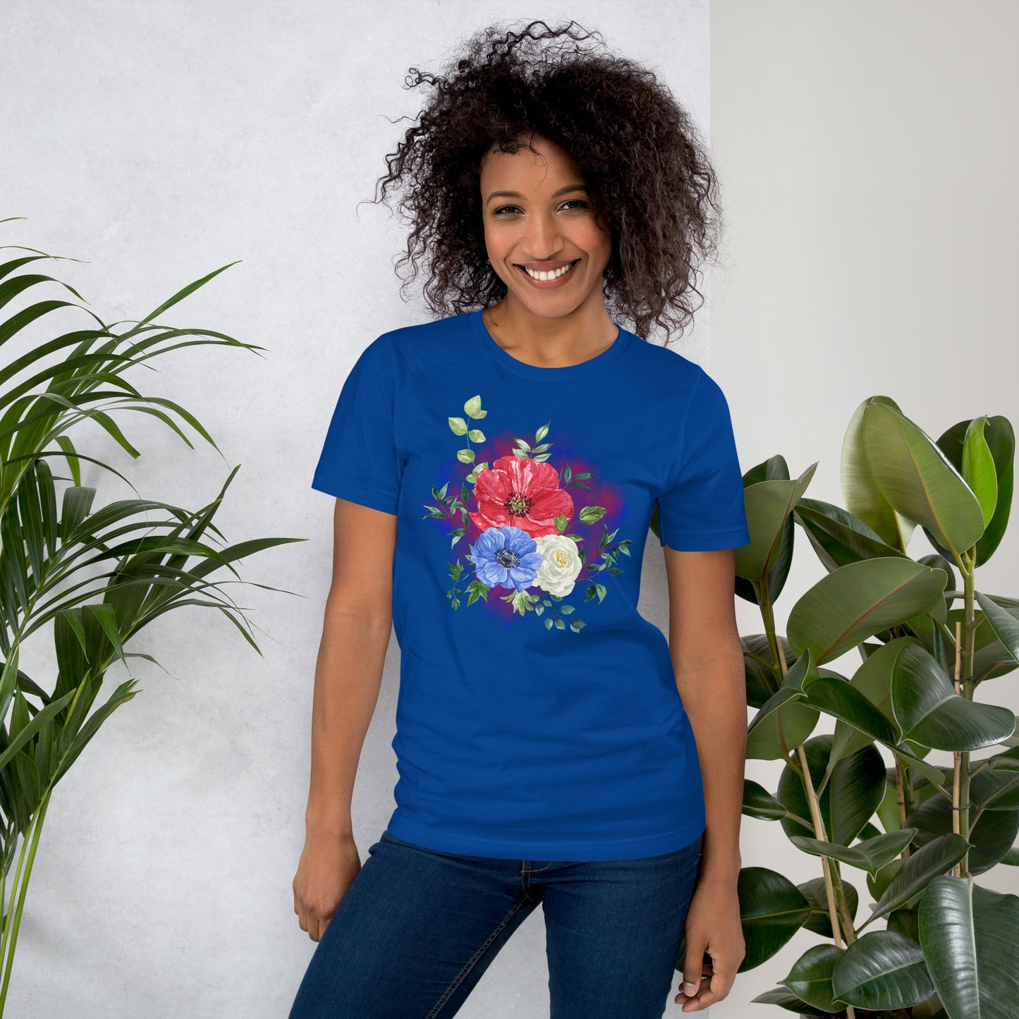 Patriotic Blooms - Lightweight T-Shirt