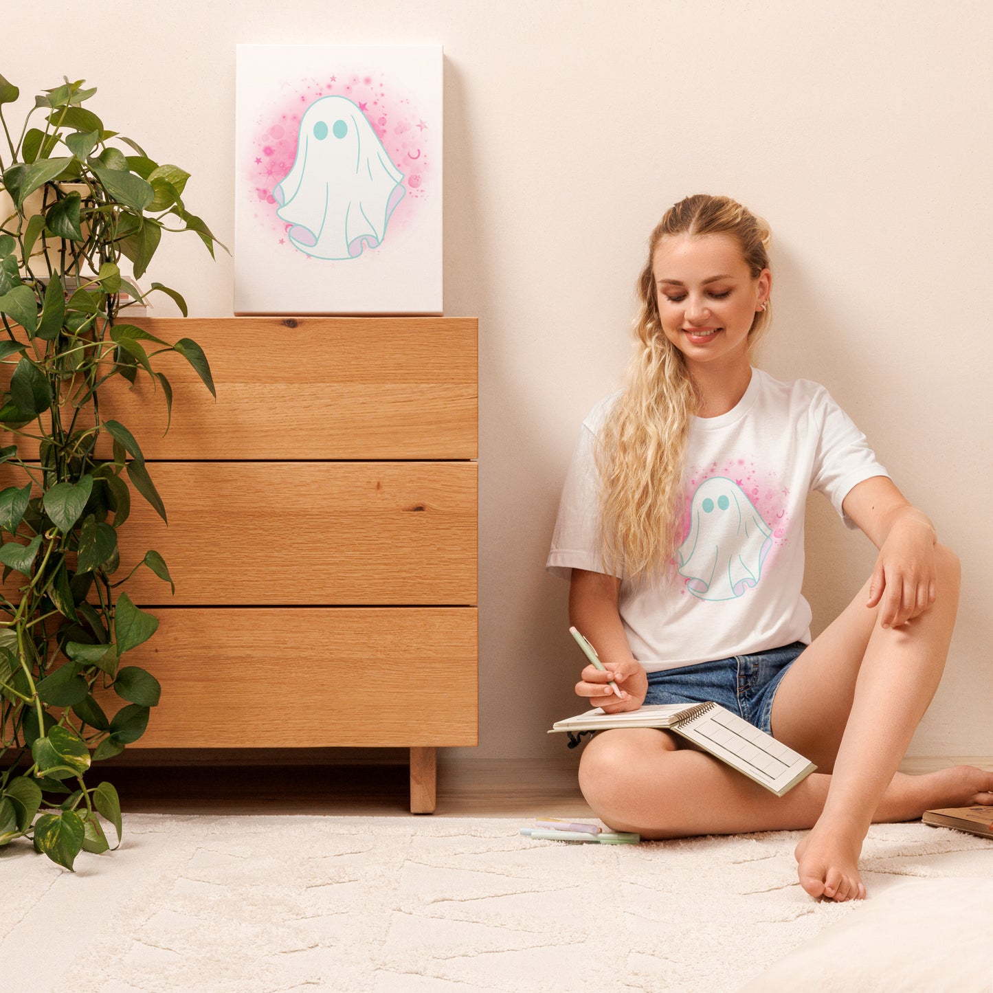 Pastel Ghost (Light) - Lightweight T-Shirt