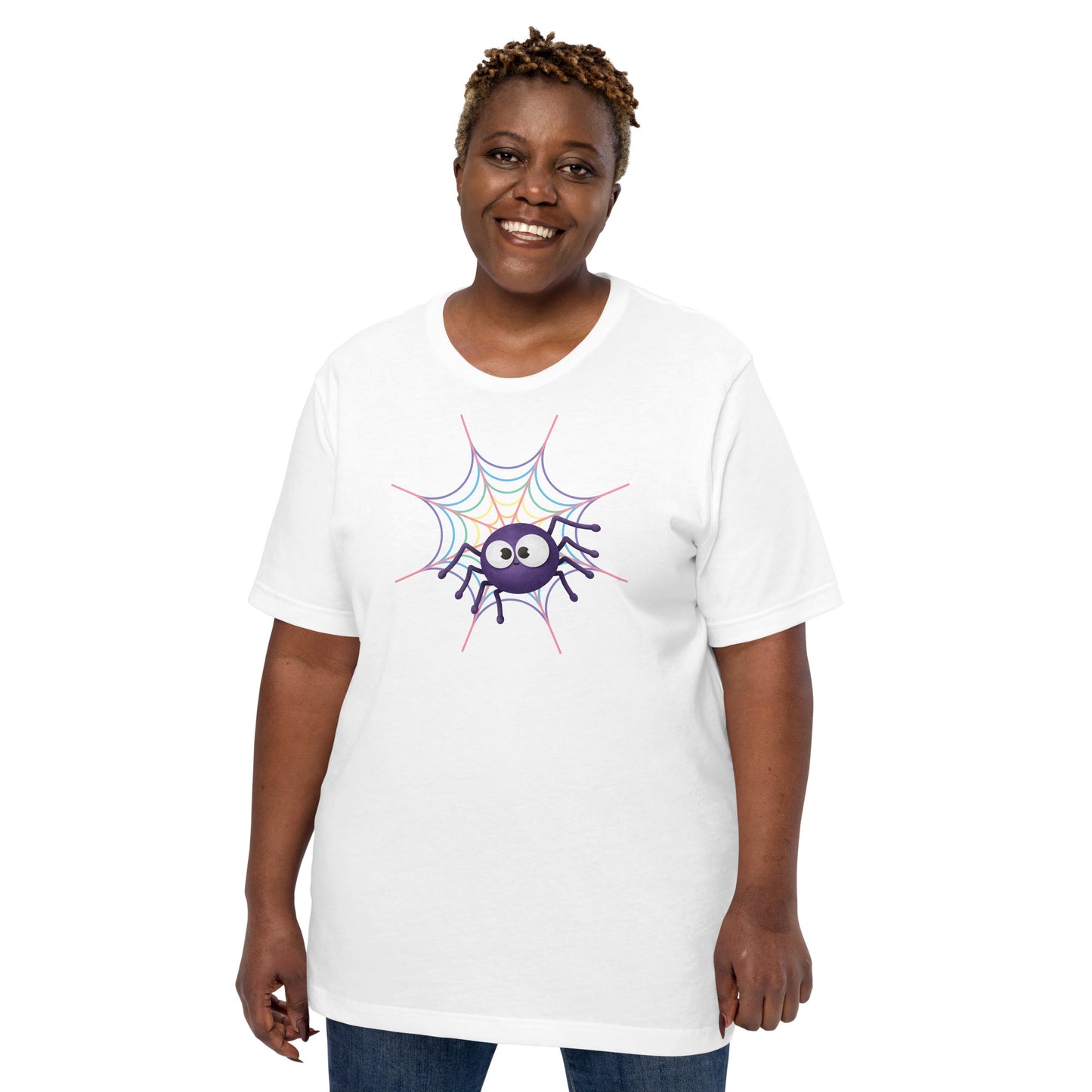 Pastel Rainbow Web (Light) - Lightweight T-Shirt
