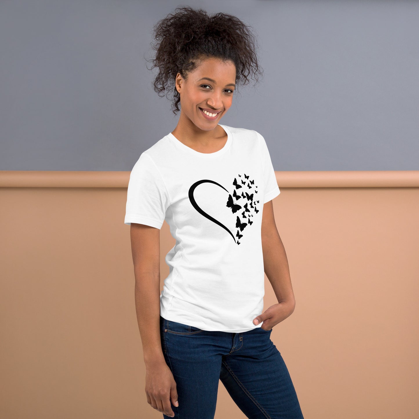 Black Butterfly Heart - Lightweight T-Shirt