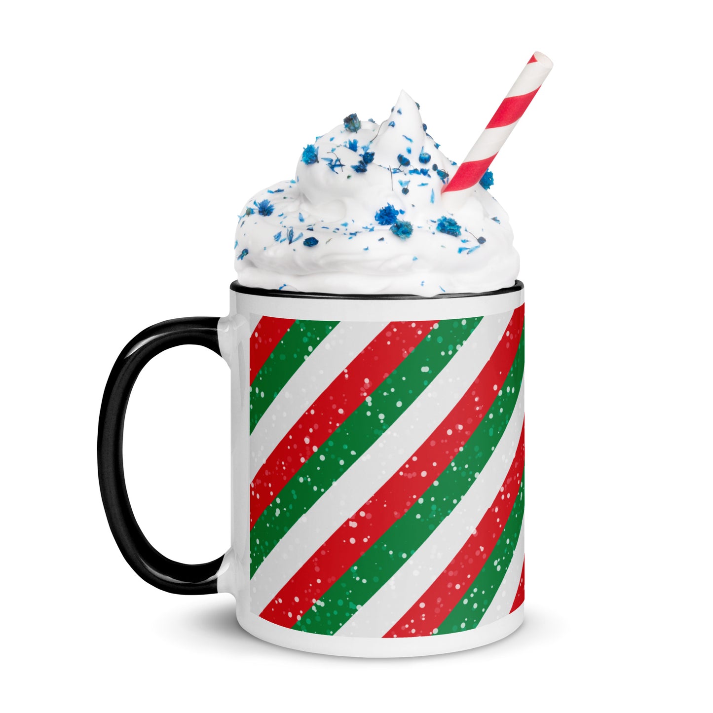Holiday Stripe - White Mug w/ Color