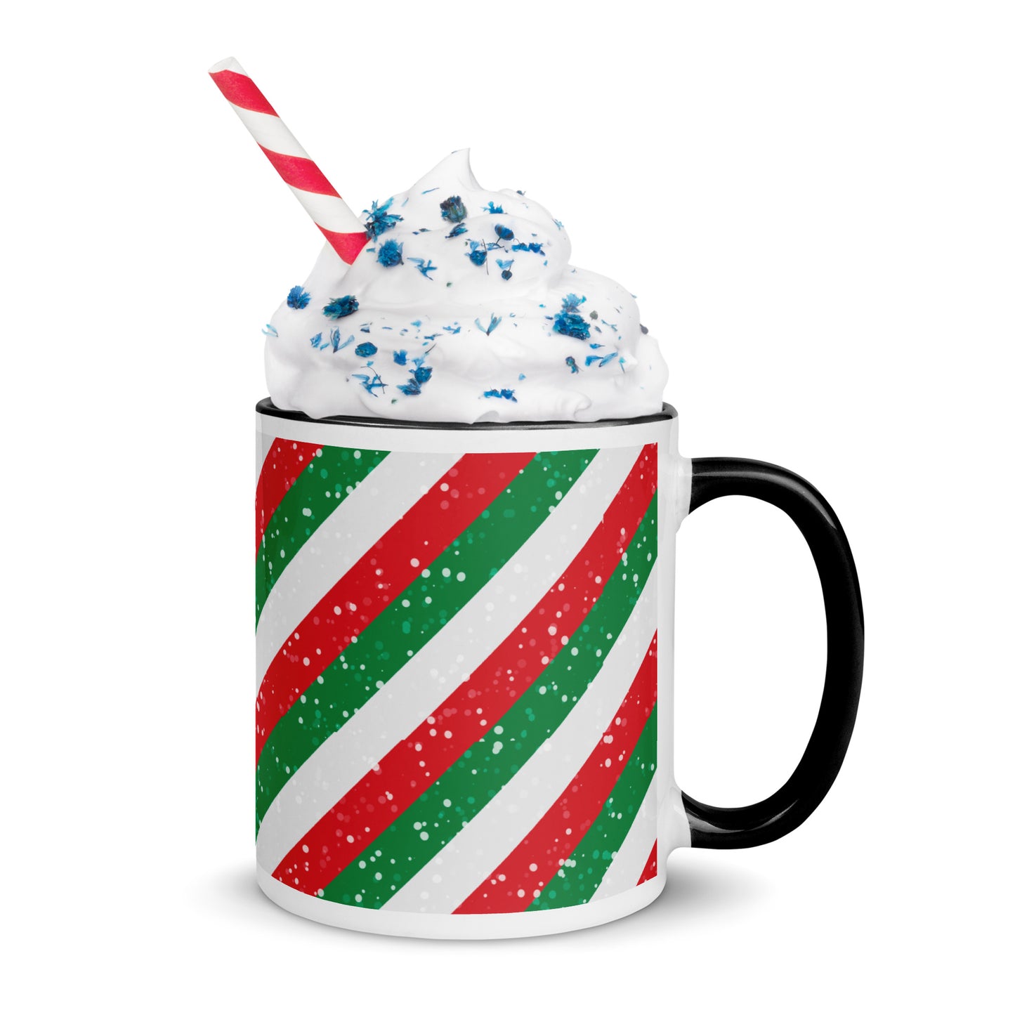 Holiday Stripe - White Mug w/ Color
