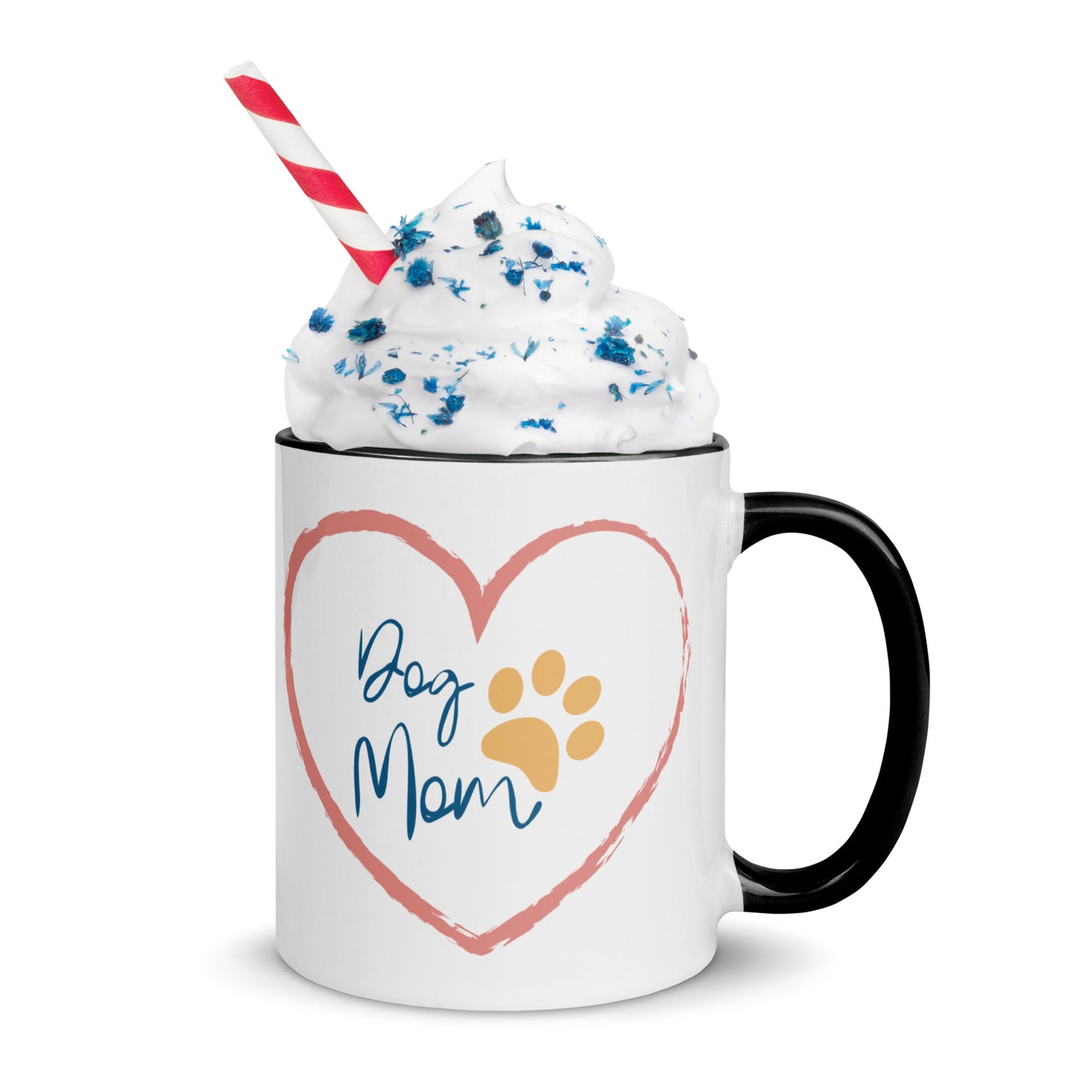 Dog Mom - White Mug w/ Color
