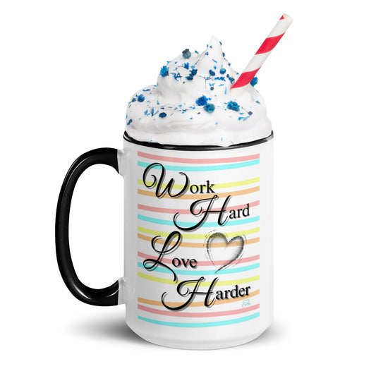 Love Harder - White Mug w/ Color