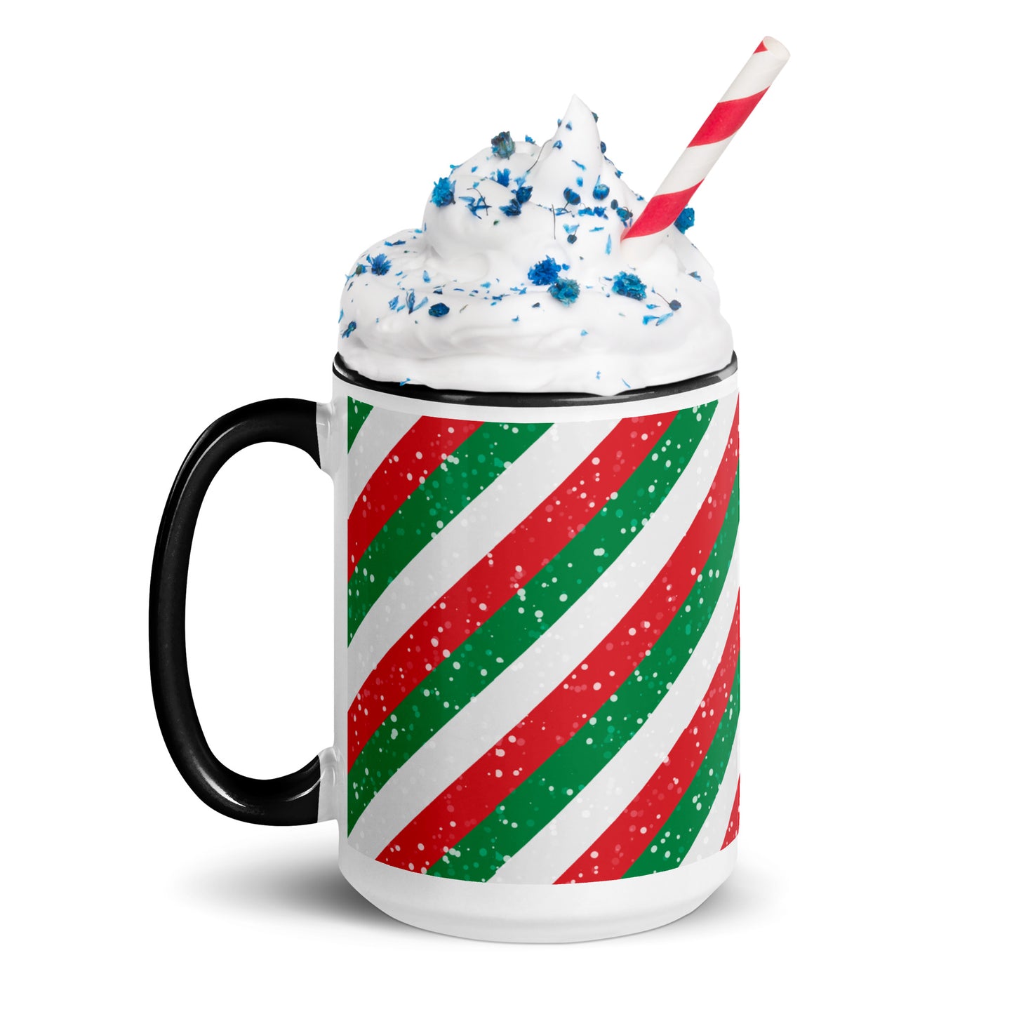 Holiday Stripe - White Mug w/ Color