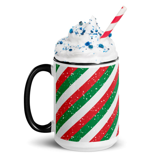 Holiday Stripe - White Mug w/ Color