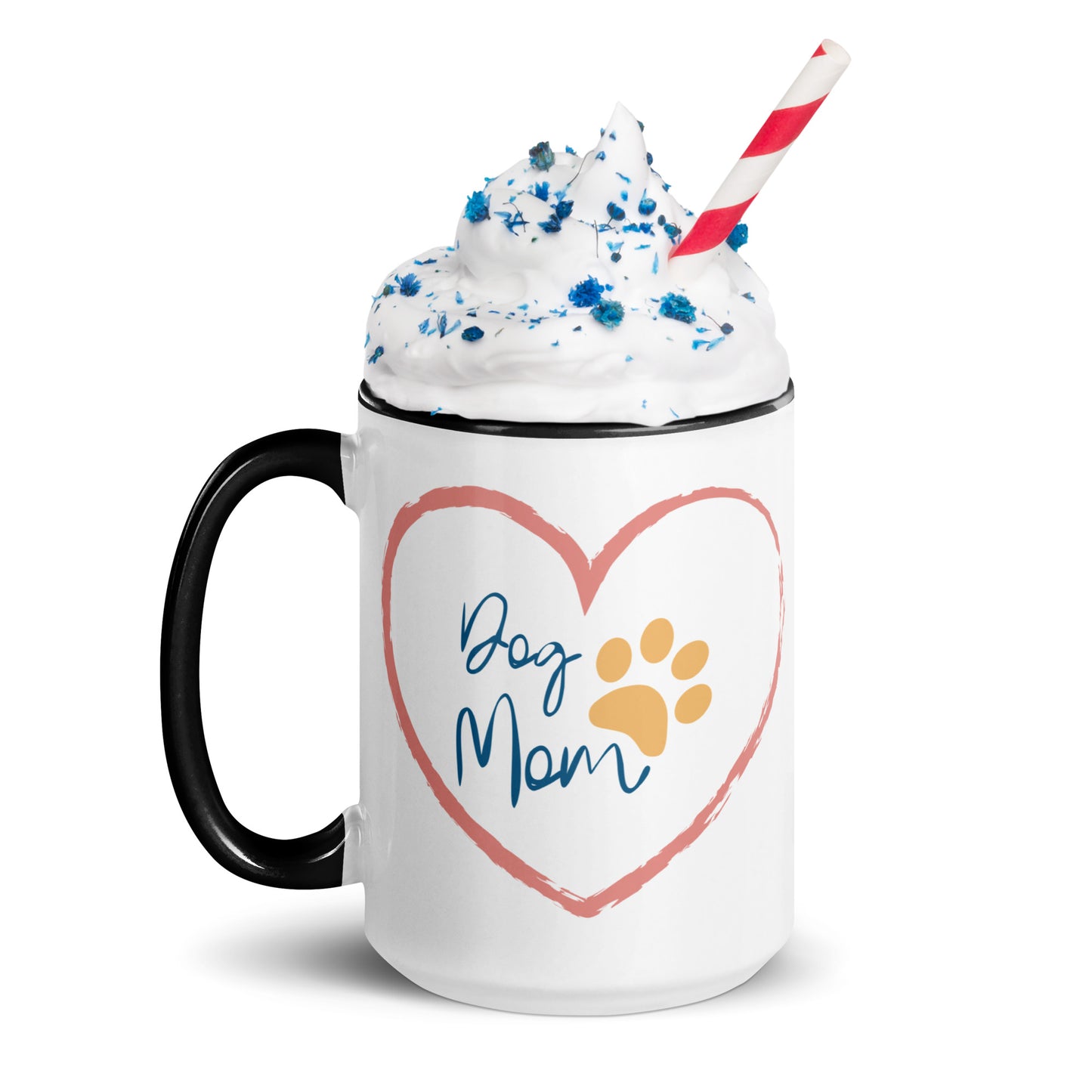 Dog Mom - White Mug w/ Color