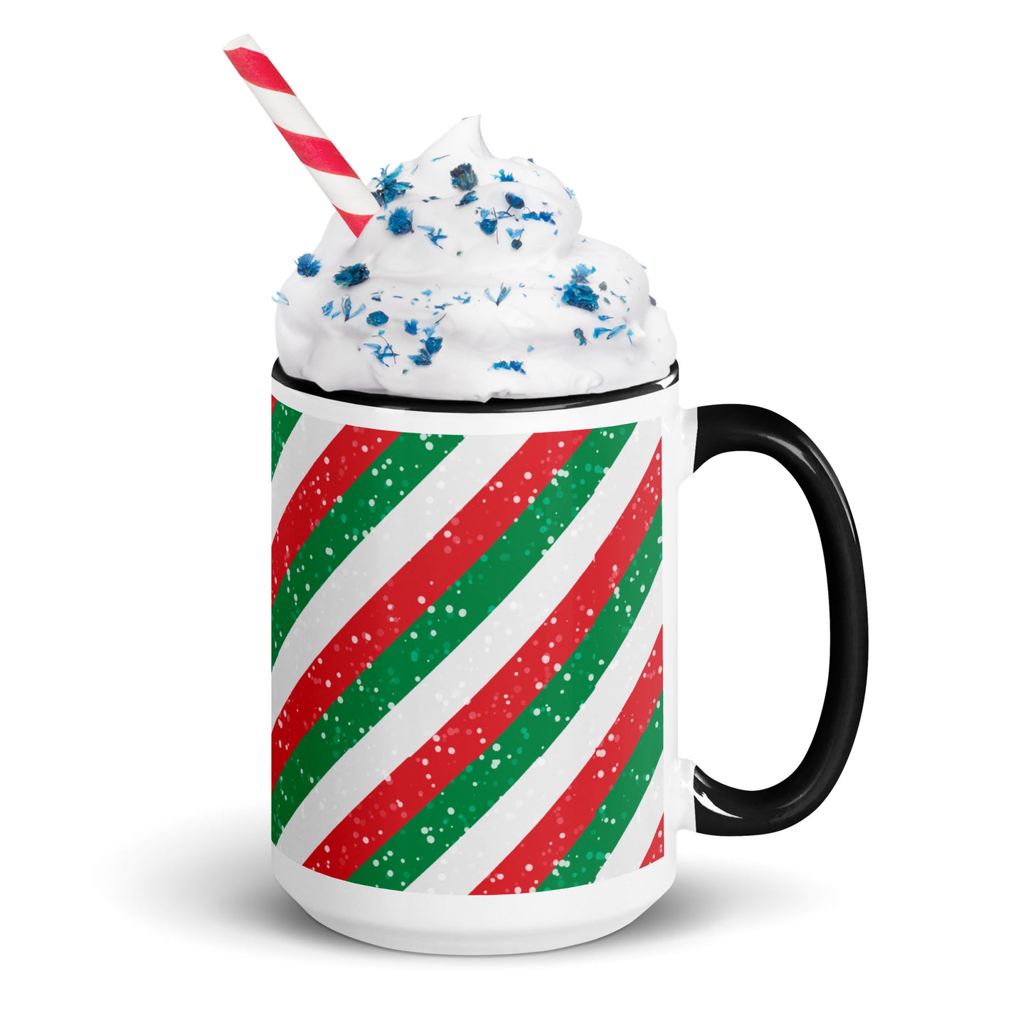 Holiday Stripe - White Mug w/ Color