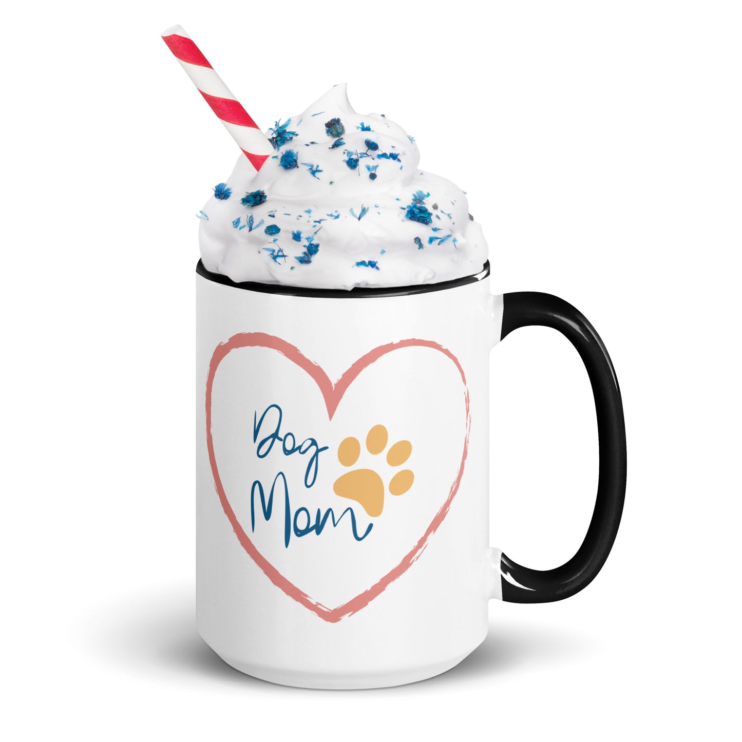 Dog Mom - White Mug w/ Color