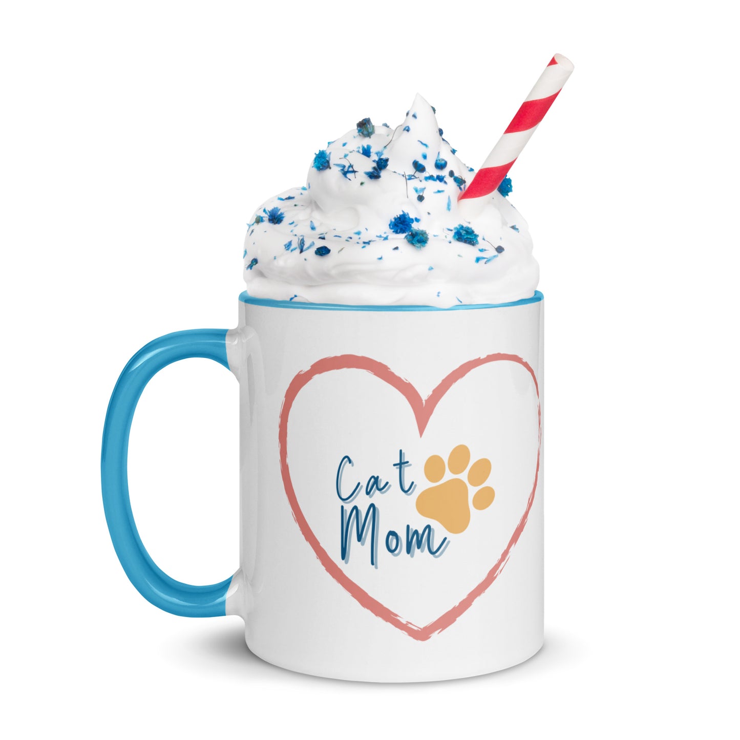 Cat Mom - White Mug w/ Color