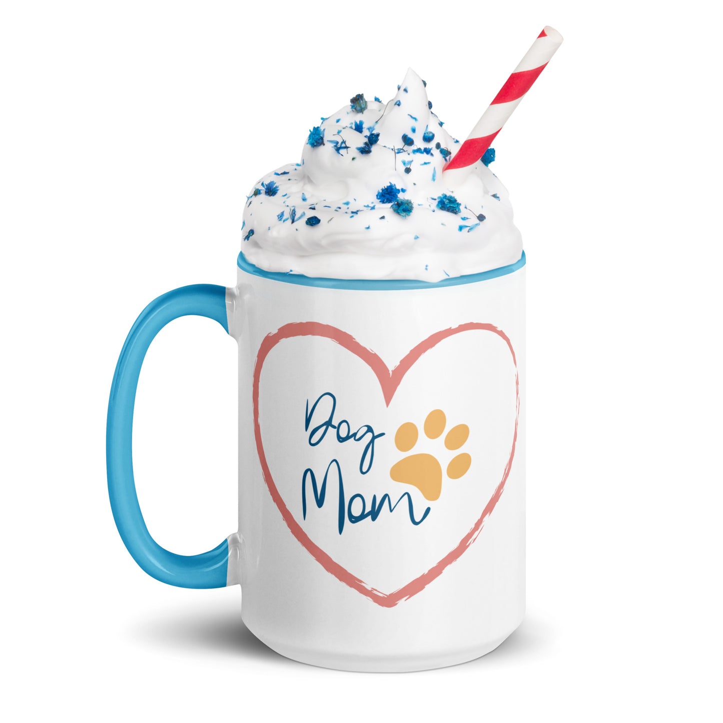 Dog Mom - White Mug w/ Color