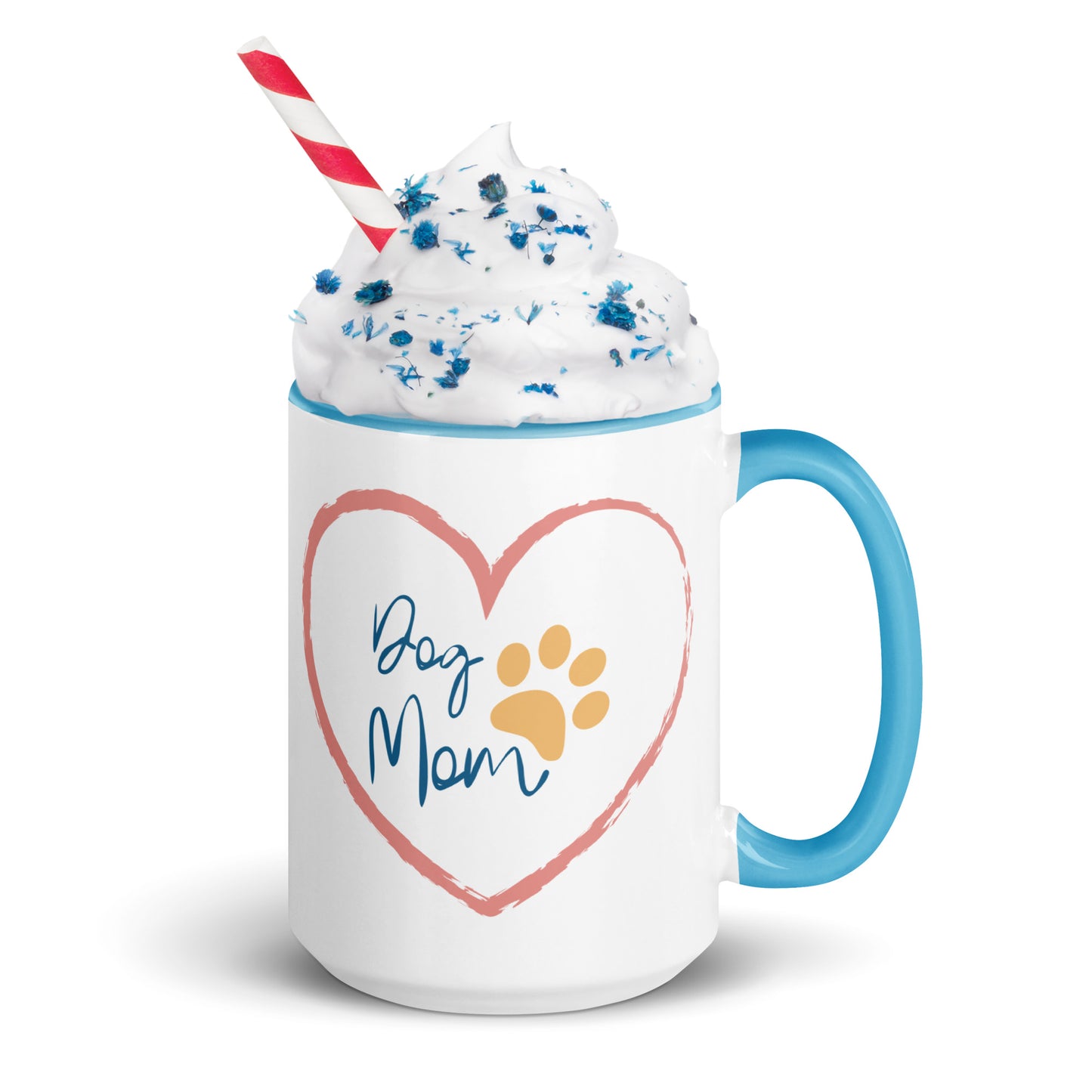 Dog Mom - White Mug w/ Color