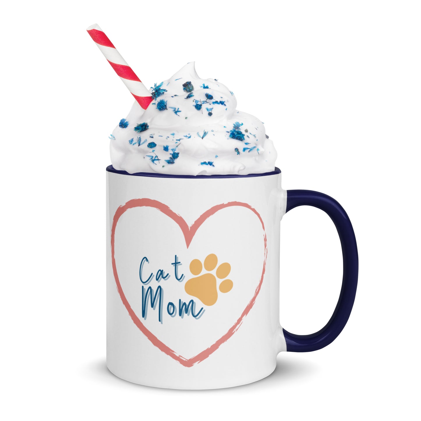 Cat Mom - White Mug w/ Color