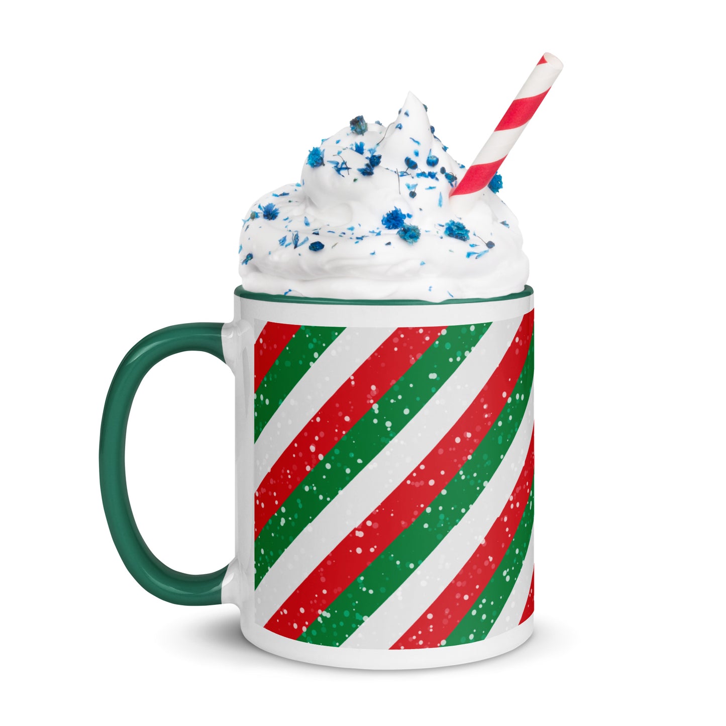 Holiday Stripe - White Mug w/ Color