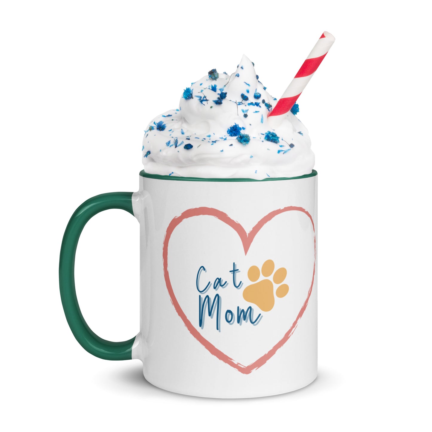 Cat Mom - White Mug w/ Color
