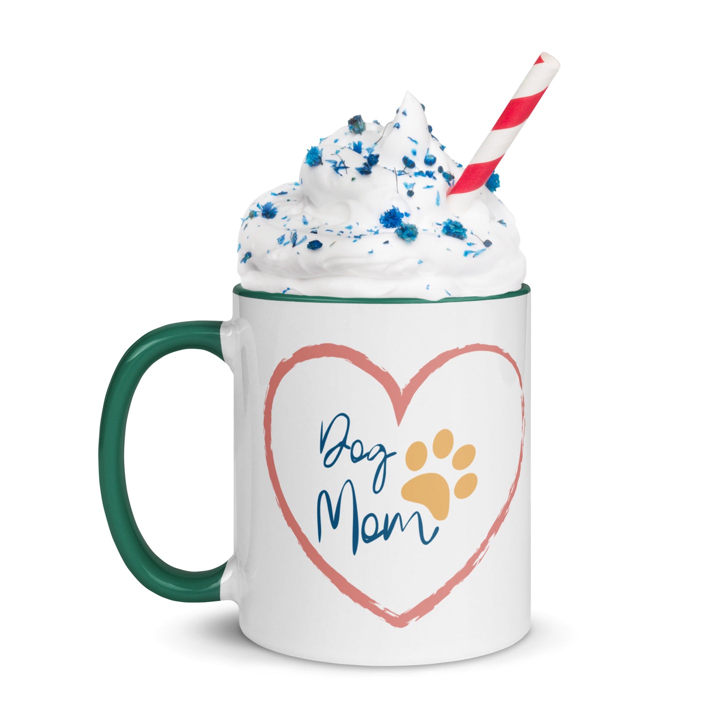 Dog Mom - White Mug w/ Color