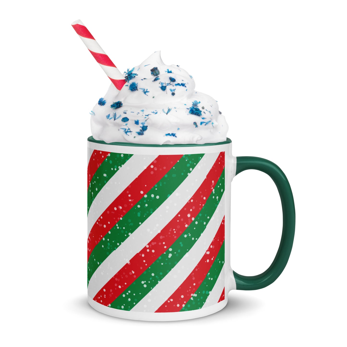 Holiday Stripe - White Mug w/ Color