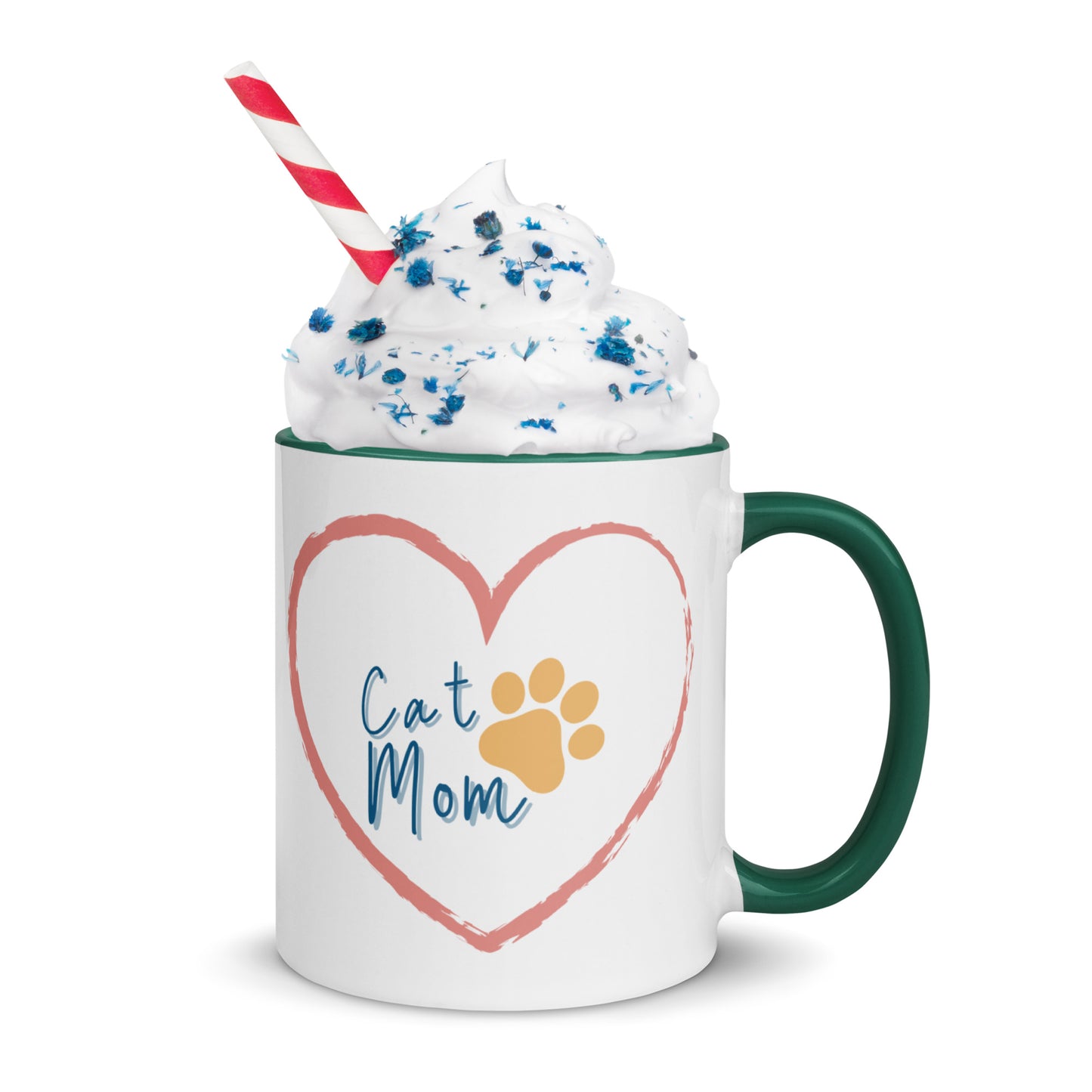 Cat Mom - White Mug w/ Color