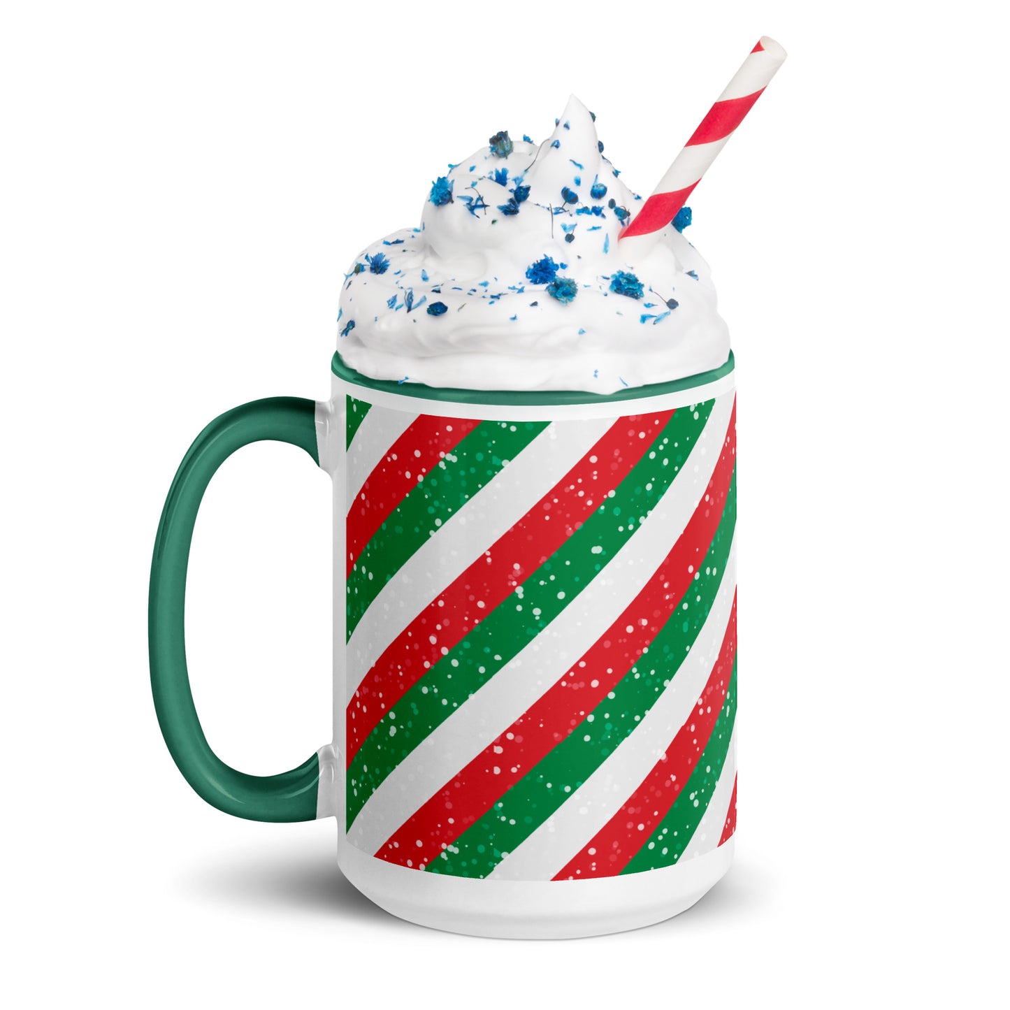 Holiday Stripe - White Mug w/ Color
