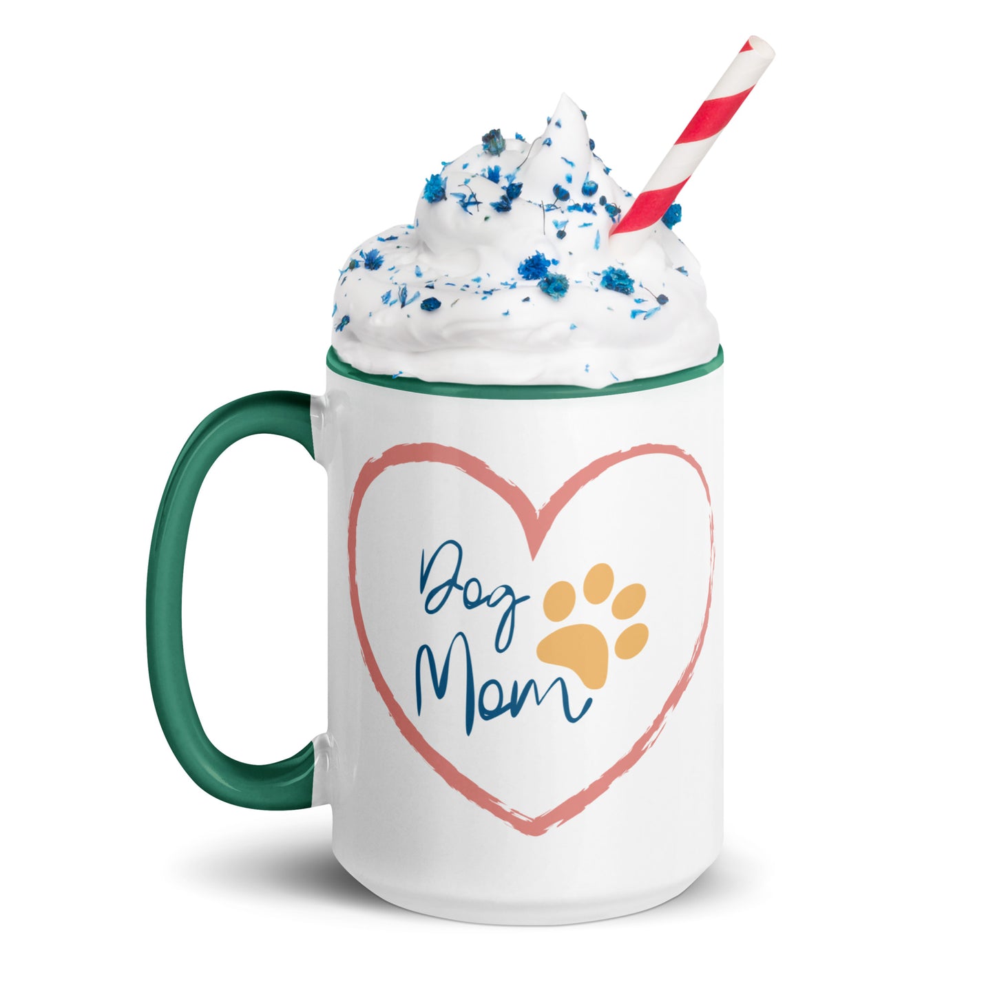 Dog Mom - White Mug w/ Color