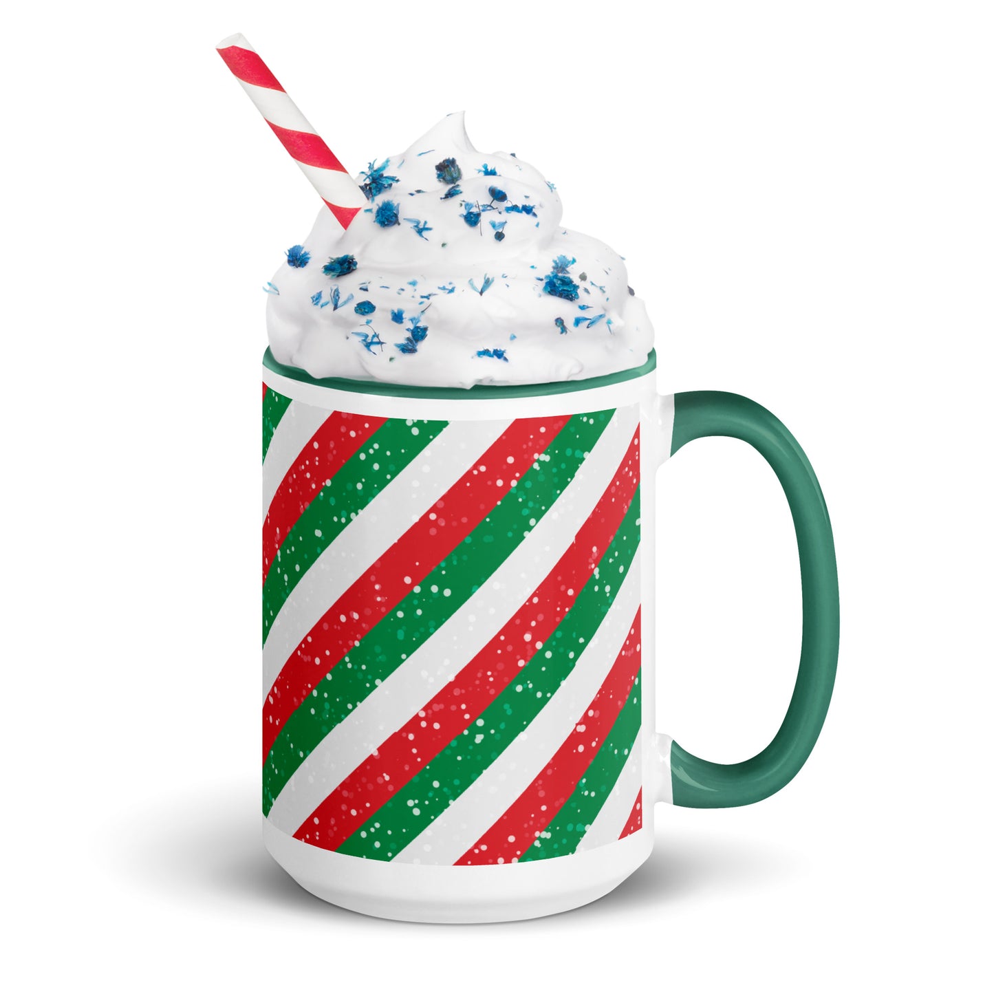 Holiday Stripe - White Mug w/ Color