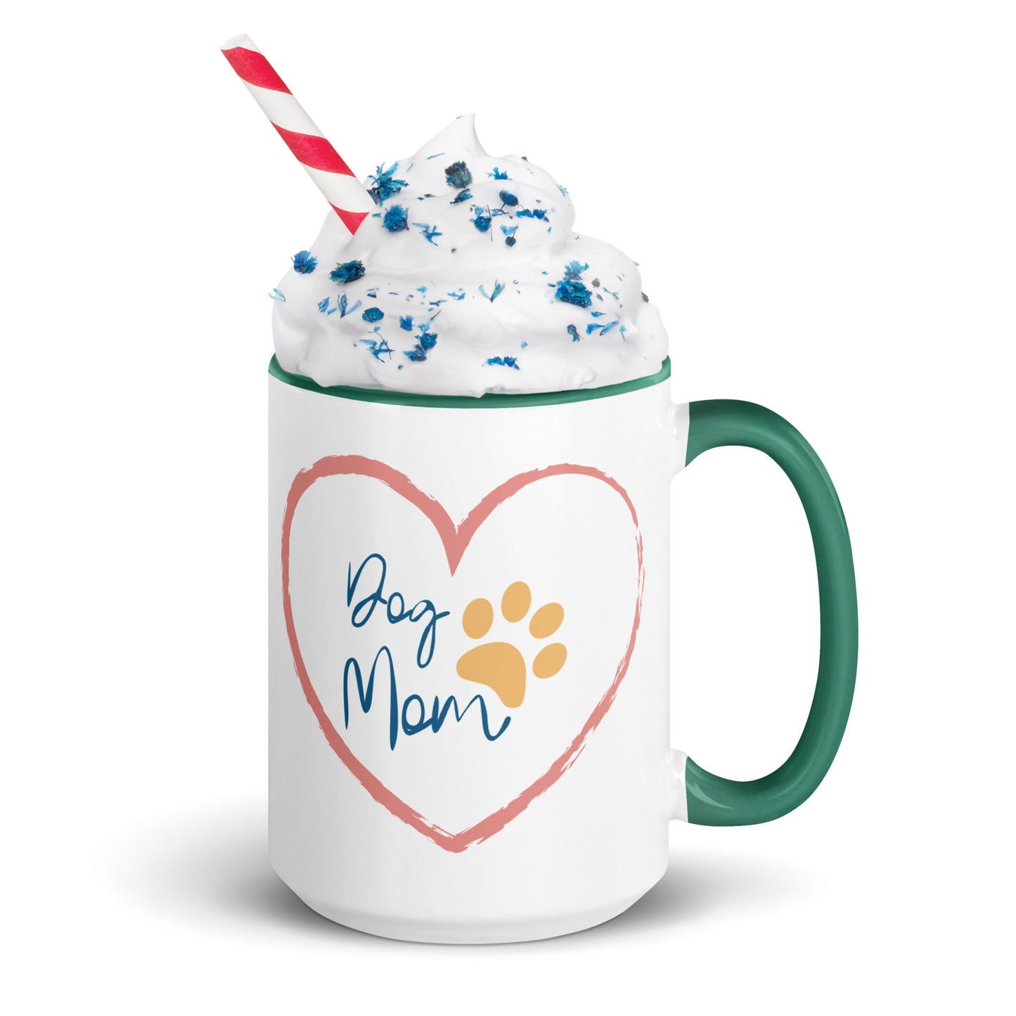 Dog Mom - White Mug w/ Color