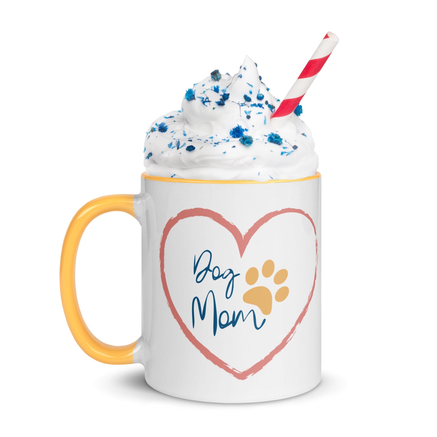 Dog Mom - White Mug w/ Color