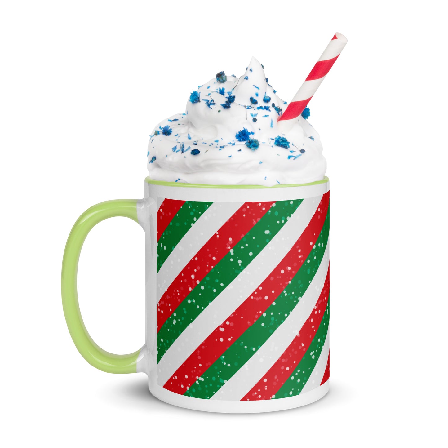 Holiday Stripe - White Mug w/ Color