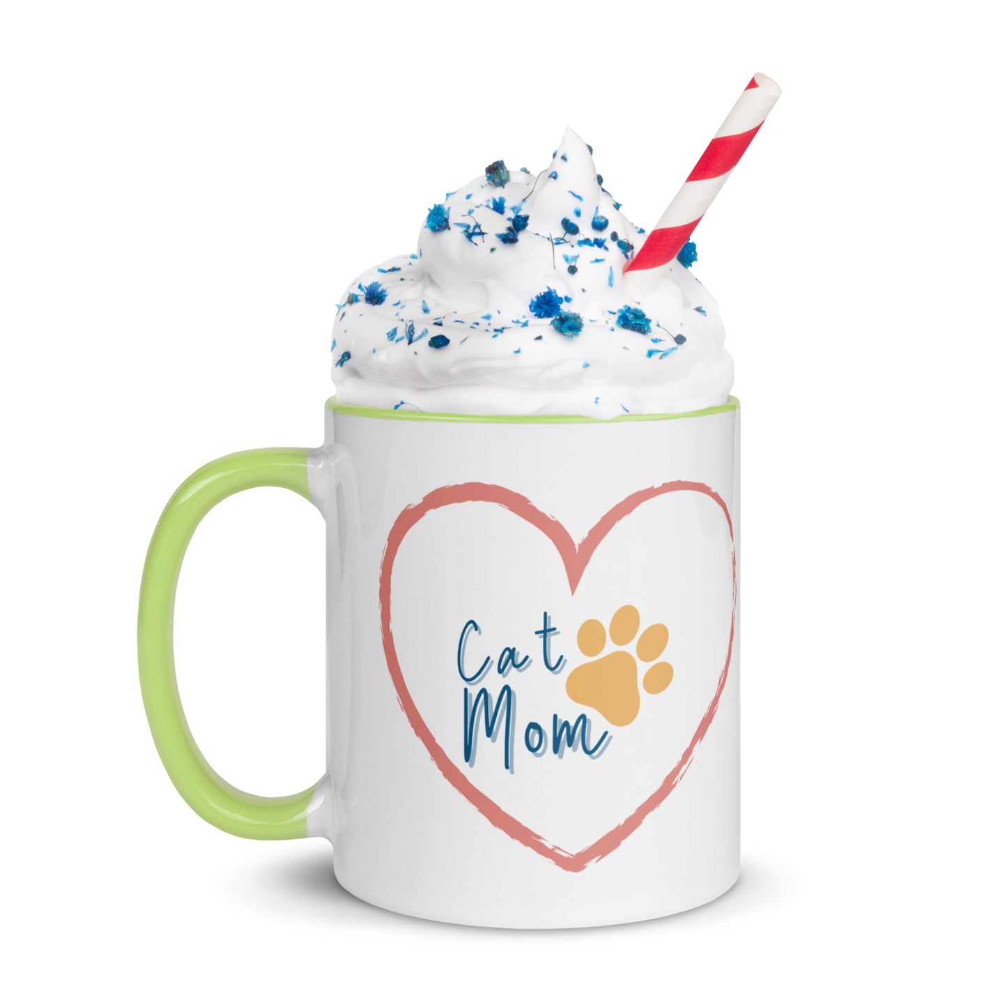 Cat Mom - White Mug w/ Color