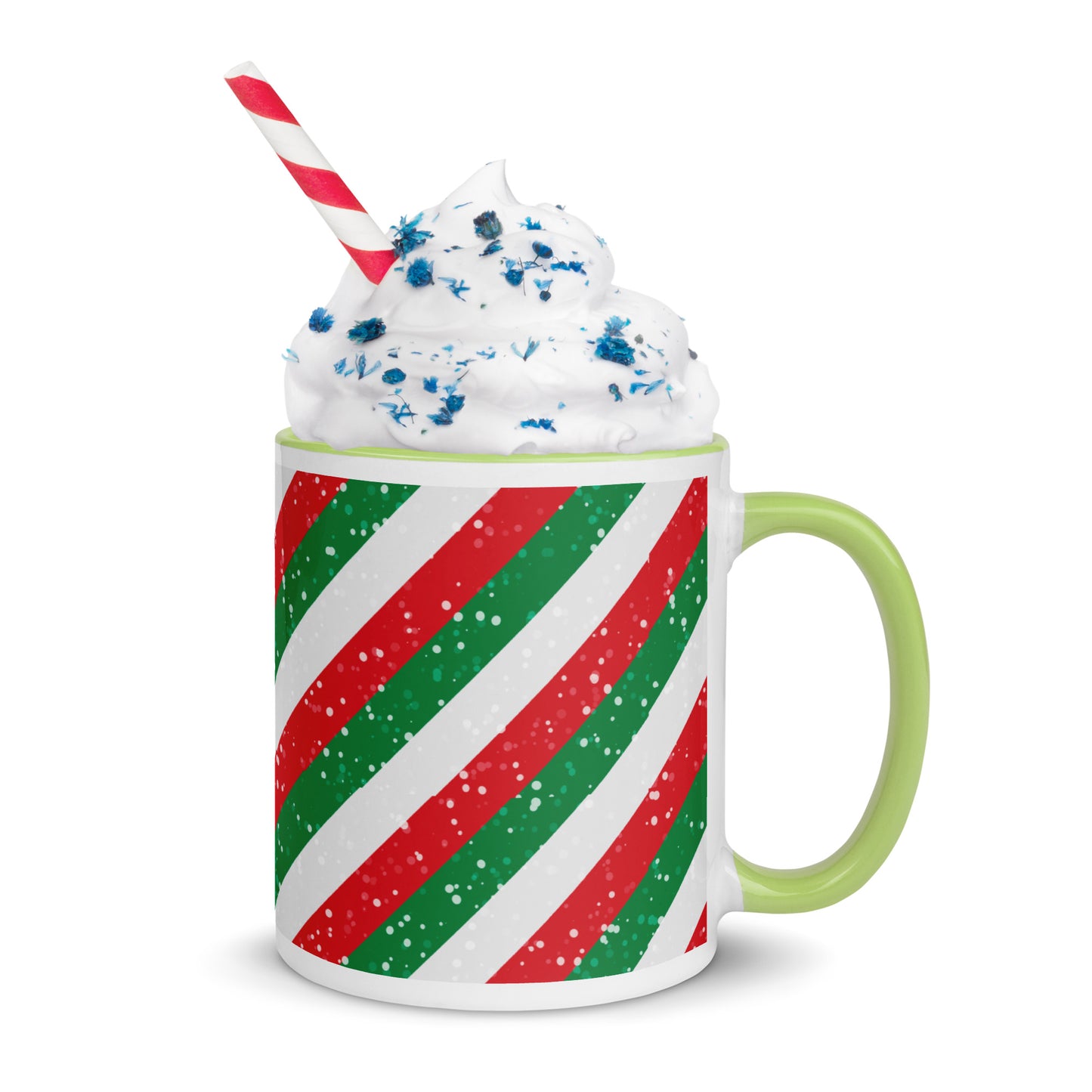Holiday Stripe - White Mug w/ Color