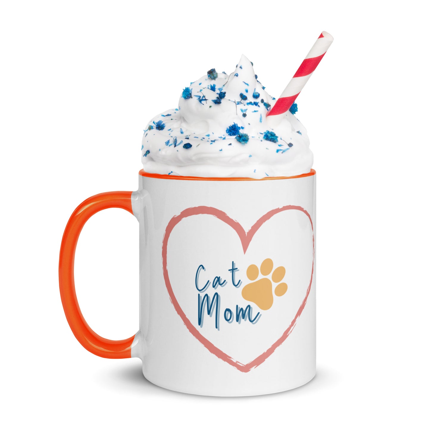 Cat Mom - White Mug w/ Color