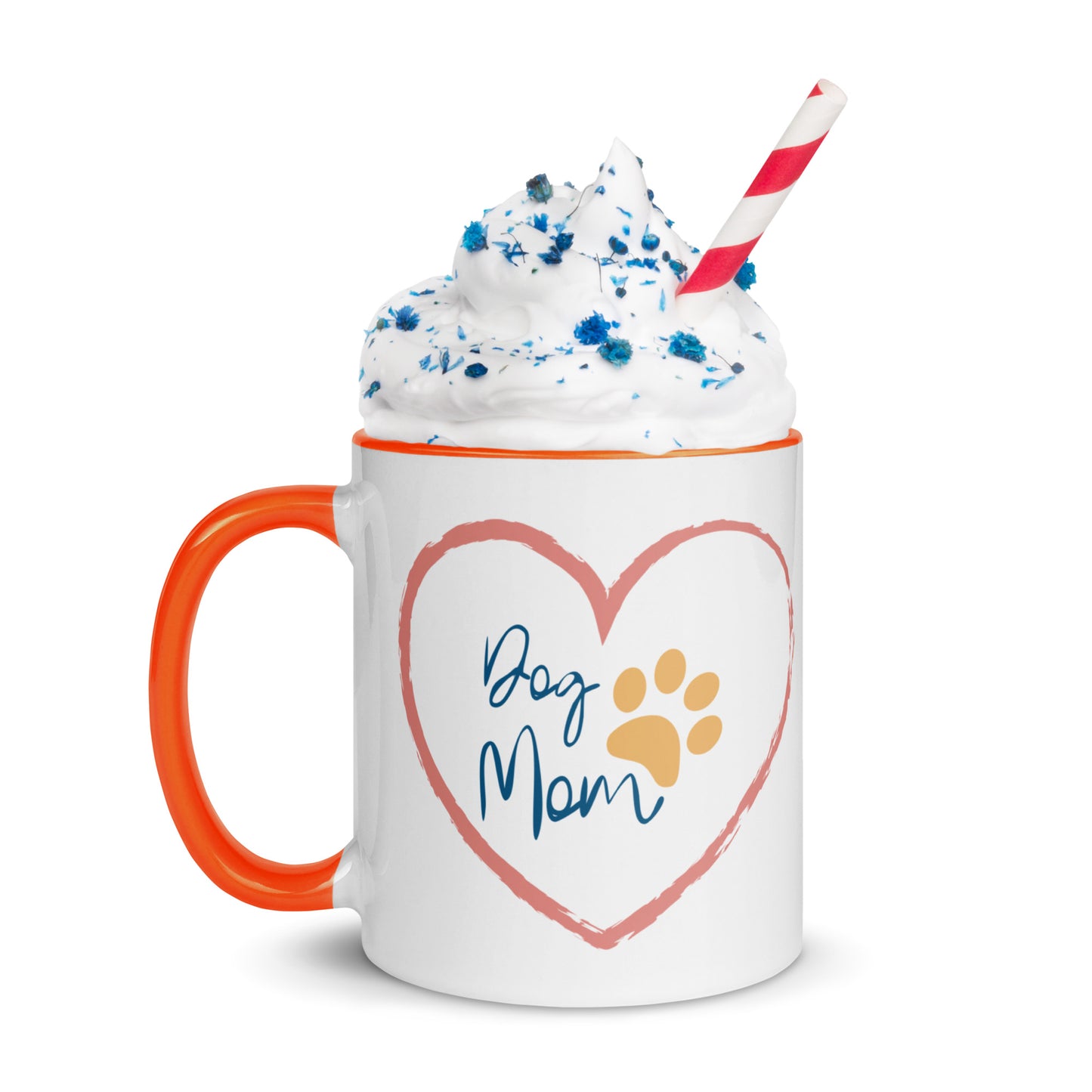 Dog Mom - White Mug w/ Color