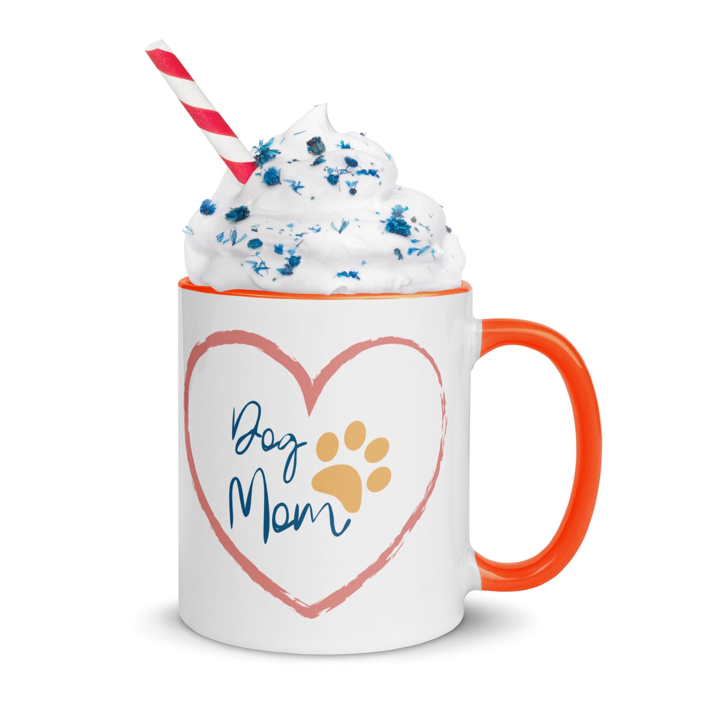 Dog Mom - White Mug w/ Color