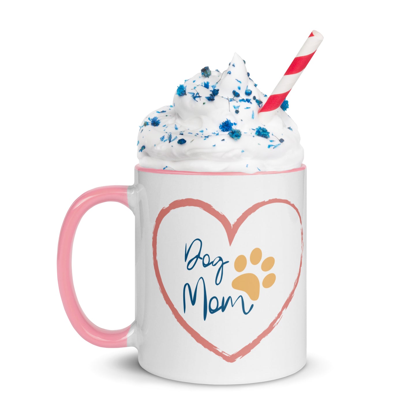 Dog Mom - White Mug w/ Color
