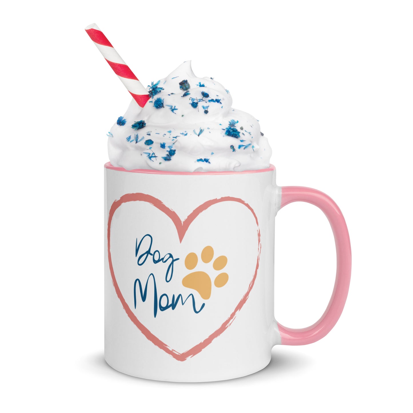 Dog Mom - White Mug w/ Color