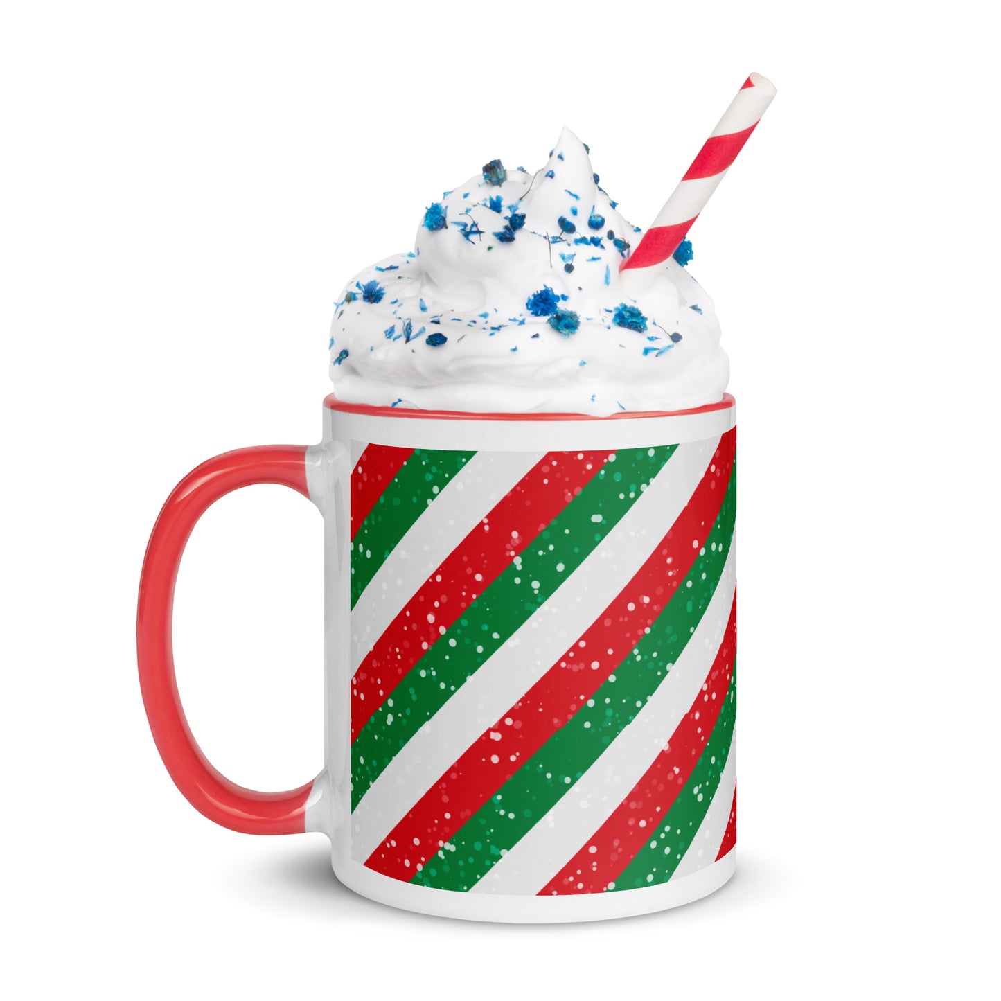 Holiday Stripe - White Mug w/ Color